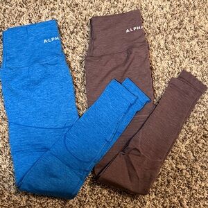 Alphalete Blue and Purple Legging Bundle